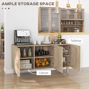 Natural Wood Kitchen Storage Cabinet Garage Cabinets As - Product Image 4
