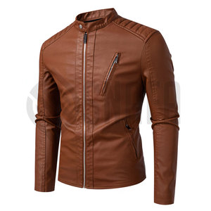 Custom <b>Leather</b> <b>Jacket</b> for <b>Men</b> Factory Price New Fashionable Design <b>Men</b> <b>Leather</b> <b>Jacket</b> Premium Fashion Wear Winter Zipper Style - Product Image 4
