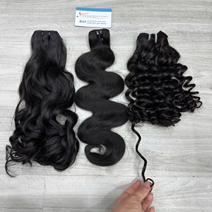 ต่อผมแท้สีดำธรรมชาติ คุณภาพสูง พร้อมส่ง แบบลอนและแบบตรง ขายดีที่สุด - Product Image 2