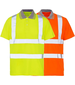 เสื้อโปโลสะท้อนแสงสีเหลืองส้มสำหรับงานอุตสาหกรรม แบบขายส่ง ปรับแต่งได้ตามต้องการ พร้อมโลโก้แบบกำหนดเองได้ ระดับ Class 2 - Product Image 3