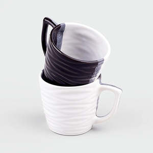 <b>Set</b> of 2 Versatile Wavy Ceramic <b>Tea</b> <b>Cups</b> - Product Image 3