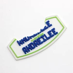 Custom 3D Embossed Rubber PVC <b>Sew</b>-<b>On</b> <b>Patches</b> with Nonwoven Felt Fabric for Clothing - Product Image 4