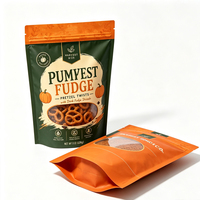 Sachet Doypack personnalisé imprimé pour biscuits, avec fermeture éclair de qualité alimentaire et trou, pour bretzels, snacks, chocolats, bonbons, 8oz