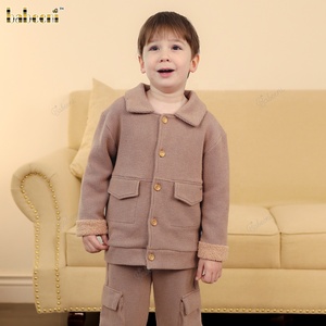 ชุดเสื้อผ้าเด็กผู้ชายผ้าฝ้าย 100% บุขนแกะ ขายส่ง ODM เสื้อผ้าเด็กปักลาย BC1332 - Product Image 3