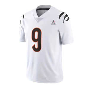 Maillots de football américain personnalisés à manches courtes, double couche, motif 3D, style streetwear, séchage rapide pour adultes - Product Image 1