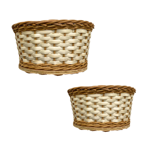 Panier de rangement pour pain en rotin, panier en osier avec base en bois pour service de table en restaurant, artisanat vietnamien pour l'exportation - Product Image 1