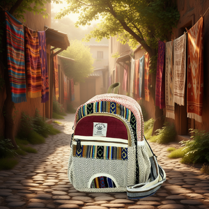Hemp Cotton <b>Mini</b> <b>Backpack</b> Promotional Product - Product Image 3