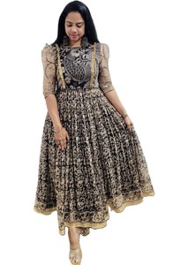 Vestido Midi Boho con Estampado Paisley, Manga Tres Cuartos, Cintura Elástica, Corte Holgado, Tejido Ligero, para Uso Diario - Product Image 5