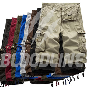 Shorts cargo noirs pour hommes BLOODLINE, taille mi-haute, cordon de serrage, tissu Oxford respirant, décontractés, avec poches et motif imprimé - Product Image 6