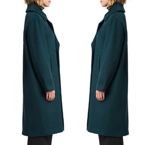 Women's Casual Long <b>Woolen</b> Winter <b>Coat</b> Breathable Dyed Fabric Belt Closure Warm Fashion Overcoat Full Length Outerwear - Product Image 6