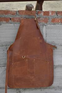 Handcrafted Vintage Leather <b>Apron</b> Heavy Duty Chef Barber & Blacksmith Work <b>Apron</b> with Adjustable Straps Custom Low MOQ - Product Image 3