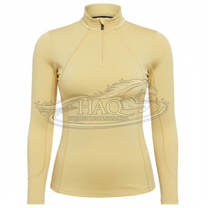 Haut d'équitation extensible 4 directions pour femme, respirant, à manches longues, sous-couche en maille, vêtement d'équitation, logo personnalisé, OEM - Product Image 1