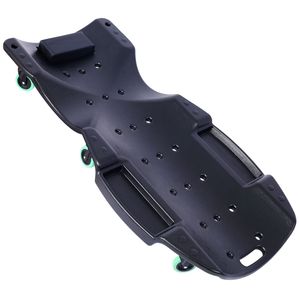 Sgabello Ergonomico in HDPE da 48 Pollici con Poggiatesta Imbottito, Doppio Vano Porta Attrezzi, Capacità 440 Libbre, NERO, per Riparazioni Auto - Product Image 3