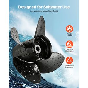 Elica Fuoribordo in Alluminio a 15 Denti (Upgrade OEM) per Motori Mercury/Mariner 135-300 HP, 4-3/4 Pollici - Product Image 3