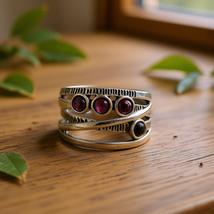 4.7 Grams <b>Garnet</b> Fashion <b>Ring</b> - Product Image 3