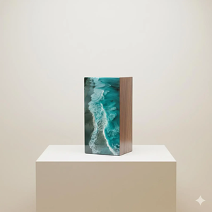 Super Selling Wooden Urn <b>Box</b> with Epoxy Resin & Wooden Crafted Polished Surface Wooden Urn <b>Box</b> For Funeral - Product Image 6