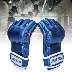 Guantes de boxeo para hombres y mujeres, guantes de boxeo de medio Dedo de entrenamiento con guantes de lucha gruesos para MMA Kickboxing - Product Image 5