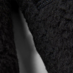 Sudadera de Forro Polar Negro para Hombre con Cuello Alto y Media Cremallera, Casual, Cortavientos, Ajuste Regular, para Invierno, Color Sólido, Material de Poliéster Acabado - Product Image 3
