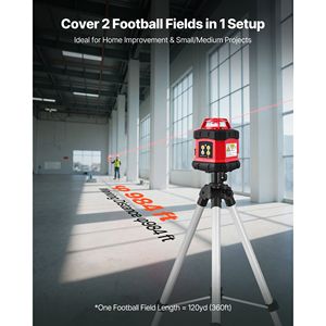 Laser Rosso Autolivellante a 360° con Treppiede, Telecomando e Scala - Portata 984 Piedi - Product Image 4