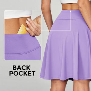 กระโปรงเทนนิสผู้หญิงมีกระเป๋า ใช้งานได้จริงและมีสไตล์ เอวยางยืด ตัวเลือกการสกรีนแบรนด์ได้ เหมาะสำหรับนักกีฬา - Product Image 5