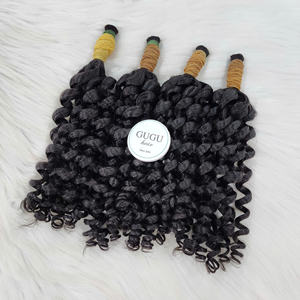 Cabello Humano Virgen Vietnamita Negro a Granel GUGU HAIR, 100% No Remy, Grado 1, 100 Gramos, 18 Pulgadas, Cabello Rizado Pixie para Todos los Colores - Product Image 2