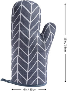 Gants de cuisine extra épais de haute qualité, résistants à la chaleur jusqu'à 350 degrés, pour la cuisson, le grillage et le barbecue - Product Image 2