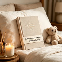 Cuaderno de Tela Personalizado, Cubierta de Tela de Lino Resistente, Cubierta de Tela de Algodón, Tamaño A5, para Oficina, Escuela, Escritura Diaria - Regalo