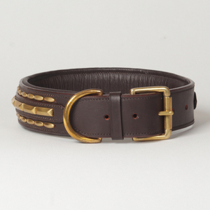 Collar de Cuero de Lujo para Perro con Tachuelas, Diseño Ancho, Hecho a Mano, Resistente, Ajustable, Duradero, Cómodo y de Primera Calidad - Product Image 2
