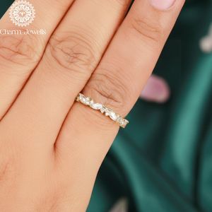 Charm Jewells Rose Gold Plated <b>Silver</b> Moissanite Cushion Cut Prong Setting IGI Certified 3 GM Women's Romantic Engagement <b>Ring</b> - Product Image 4