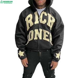 Sweat-shirt unisexe à fermeture éclair de haute qualité - Coupe classique - 100% coton molletonné/éponge française - Streetwear - Respirant - Séchage rapide - Product Image 5