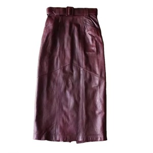 Jupe évasée en cuir véritable pour femme, taille haute, élégante, décontractée, antibactérienne, service d'échantillons personnalisés OEM ODM disponible en gros - Product Image 1