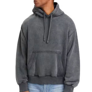Sudaderas con Capucha de Uso Diario, Lavado Ácido, 100% Algodón, Felpa, Duraderas, Cómodas, Invierno, Logotipo Personalizado, para Hombre, en Venta - Product Image 1