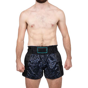Shorts d'entraînement d'arts martiaux personnalisés en satin de Muay Thai, sublimation, 100% polyester, séchage rapide, respirant - Product Image 1