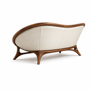 Sofá Curvo de Madera de Teca Sólida de Lujo, Sofá Moderno para Salón, Muebles para Sala de Estar de Villas, Hoteles y Resorts - Product Image 3