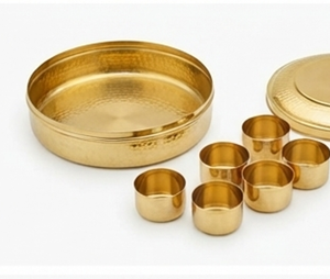 Boîte de rangement pour épices en métal doré rond de qualité supérieure avec 6 compartiments, anti-poussière, porte-ustensiles de cuisine, design élégant - Product Image 2
