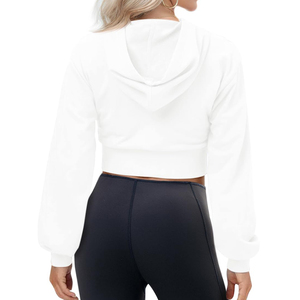 Nouvelle Arrivée 2026 – Sweat à Capuche Court Femme Hiver, Design Élégant Personnalisé, Manches Longues, 100% Coton, Vente en Gros Pakistan - Product Image 4