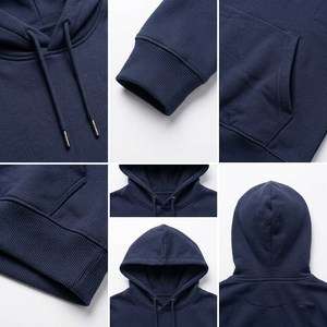 Sweat-shirts à capuche pour hommes adultes, couleur unie, coupe classique, manches longues, tissu polaire écologique, décontracté, pour l'extérieur - Product Image 5