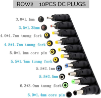 Connecteurs universels DC, Kit de 34 pièces pour chargeur d'ordinateur portable, embouts d'alimentation DC, prise femelle 5.5x2.1mm à prise mâle 5.5x2.1mm