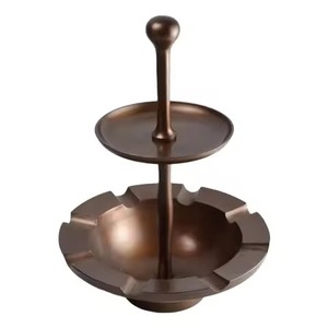 Cendrier de table rond moderne décoratif en laiton fait main pour cendres de cigarettes, thème nautique - Product Image 4