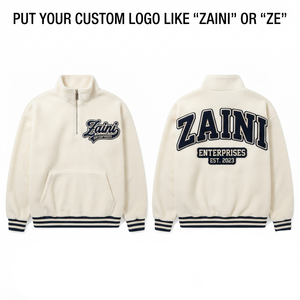 320 GSM Premium Polar Fleece Pullover <b>Jacket</b> Custom Embroidery Applique Logo Half Zip Style - Product Image 1