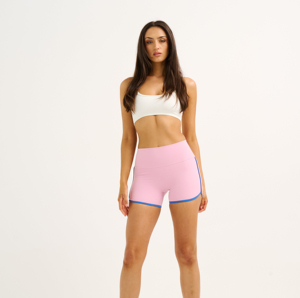 Shorts Casuales de Verano para Mujer, Diseño Personalizado con Logotipo, Rayas de Color Contrastante, con Cordón Ajustable, Fabricante - Product Image 4