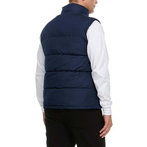 Gilet matelassé pour homme de haute qualité, personnalisé avec logo, respirant, séchage rapide, confortable, col montant, sans manches, en toile, style urbain, pour l'hiver - Product Image 3