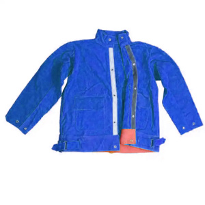 Vêtements de sécurité de haute qualité et durables pour hommes, veste de soudage en cuir de vachette à design personnalisé pour les professionnels - Product Image 6