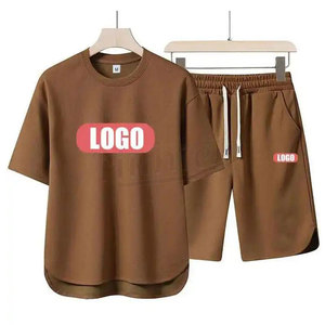 Latest Fashion Wholesale Customize T-Shirt And Shorts <b>Set</b> Men Cheap Price Summer Men <b>Twin</b> <b>Set</b> 2 Piece Men Jogging Short <b>Set</b> 2025 - Product Image 1