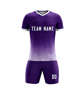 Conjunto de Camiseta de Rugby Personalizada con Cuello en V, Unisex, Manga Corta, Secado Rápido, Impresión por Transferencia de Calor, Poliéster, con Número de Equipo - Product Image 1