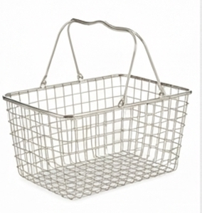 Cesta de Almacenamiento de Alambre Metálico de Alta Calidad, Rectangular, con Asa, Simple, Multiusos, para Organización y Ordenación - Product Image 3