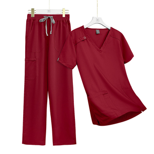 Uniformes d'infirmière et blouses d'hôpital unisexes en polyester tricoté extensible, résistants à la décoloration, de haute qualité, avec coutures thermocollées et détection d'aiguilles - Product Image 4