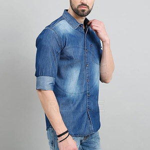 Modern Fashion 100% Cotton Breathable <b>Jeans</b> <b>Shirt</b> Durable Stitching Smart Look <b>for</b> <b>Men</b> Winter Wear - Product Image 3