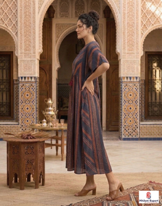 Vestido Kaftán Estampado para Mujer, Corte Holgado, Elegante, para Playa, Tela Suave, Ropa de Verano, para Resort o Isla, Venta al Por Mayor - Product Image 5