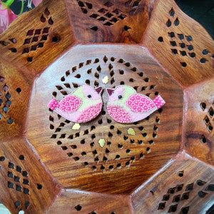 Boucles d'oreilles pendantes classiques 2025, colorées, perlées, faites à la main, en forme d'oiseau, perles de rocaille, taille personnalisée, accessoires de mode pour fêtes, unisexe - Product Image 3